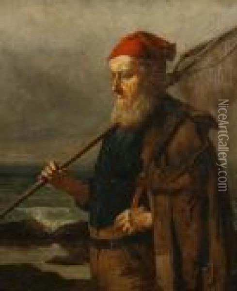 Portrait Of A Fisherman Oil Painting - William Harris Weatherhead