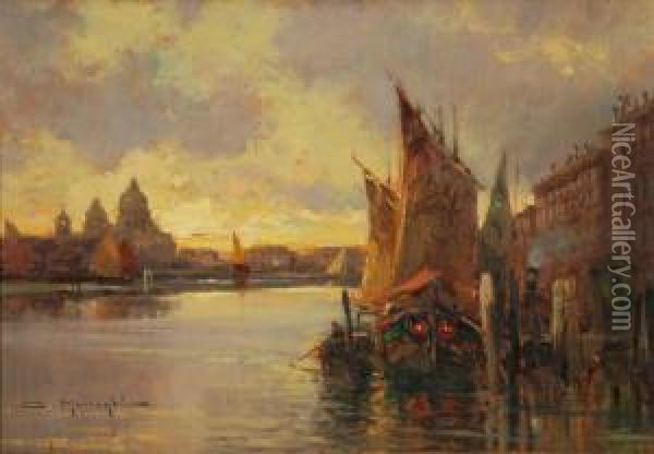 Laguna Di Venezia Oil Painting - Anacleto Moiraghi