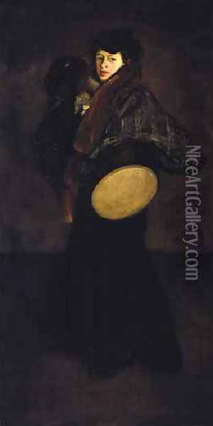 The Midinette Portrait Of A Woman Oil Painting - Alfred Henry Maurer