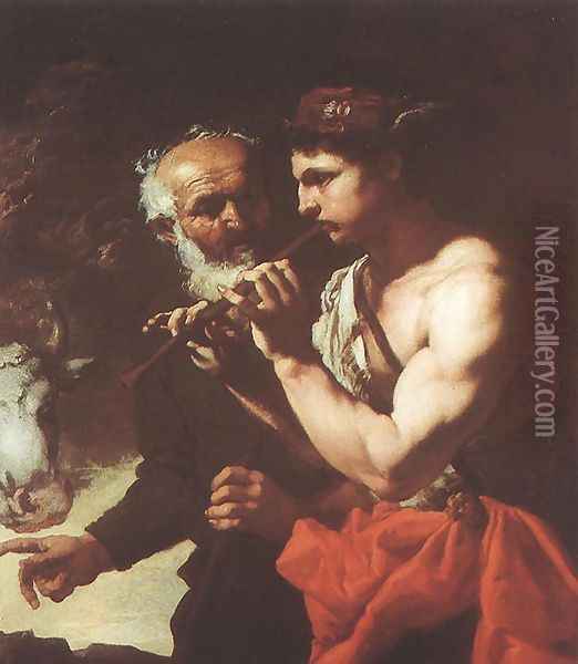 Mercury Piping to Argus before 1660 Oil Painting - Johann Karl Loth