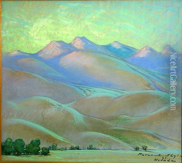 Rolling Hills, Nevada Oil Painting - Peter Alexander Ilyin