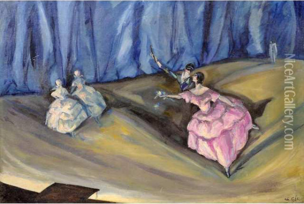 Le Ballet Oil Painting - Charles F. Girard Gir