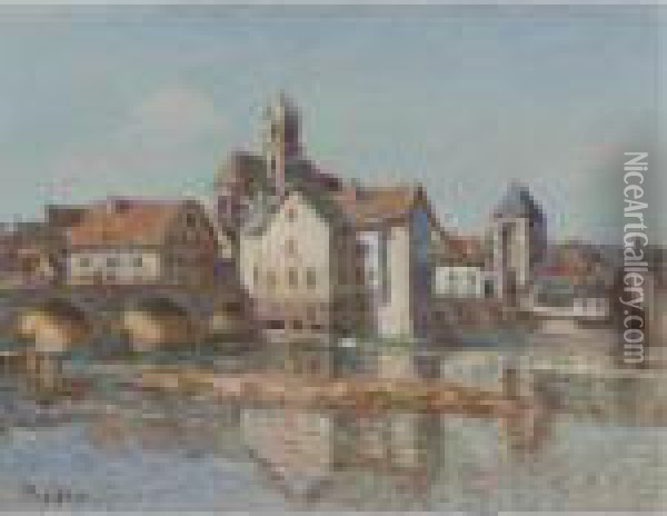Le Pont De Moret Oil Painting - Alfred Sisley