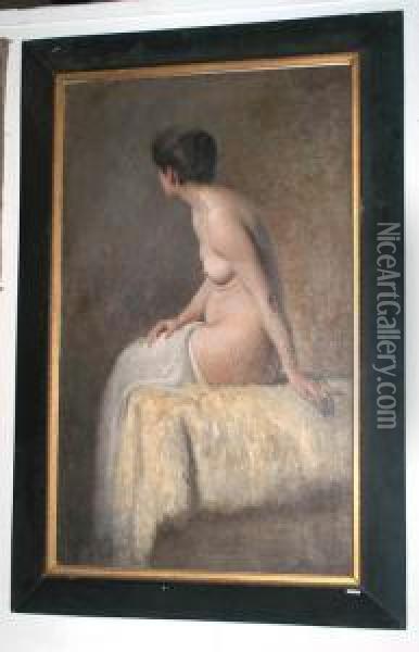 Sitzender Akt Oil Painting - Alois Karl Schwinger