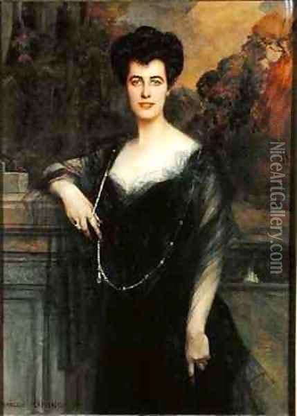 Madame Faure Oil Painting - Francois Flameng