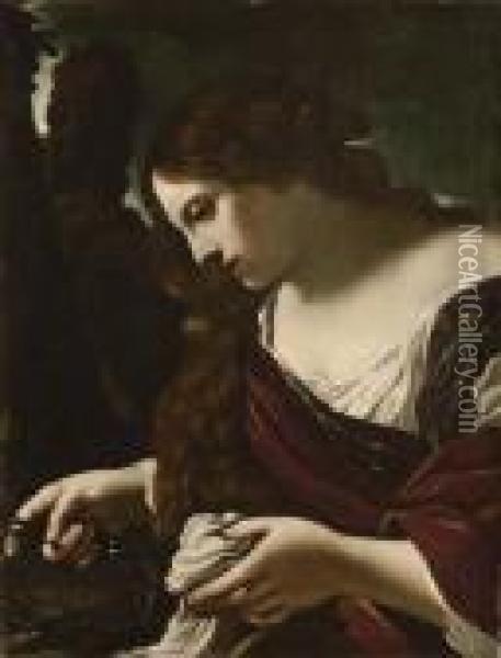 Santa Veronica Oil Painting - Guercino