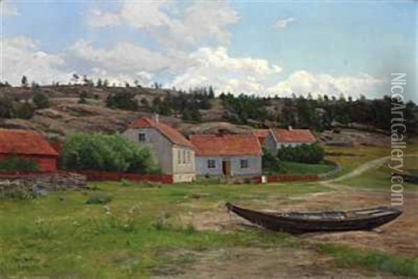 Smabruk I Laurkollen Oil Painting - Carl Nielsen