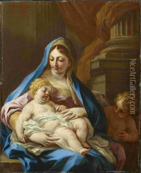 The Madonna And Child Oil Painting - Domenico Antonio Vaccaro
