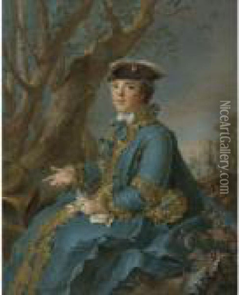 Portrait Of Marie Louise Elisabeth De France Oil Painting - Jean-Marc Nattier