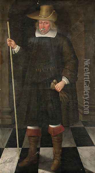 Portrait of the Hon. Henry Hastings (1551-1650) Oil Painting - English School