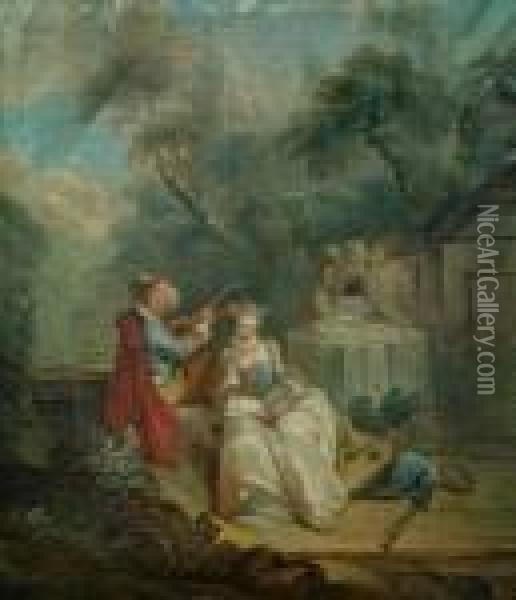 A Pastoral Duet Oil Painting - Hubert Robert