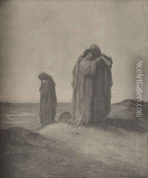 Naomi And Her Daughters-In-Law Oil Painting - Gustave Dore