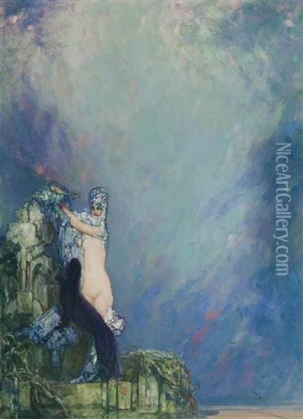 Salome Fleur Du Mal Oil Painting - Pierre Amedee Marcel-Beronneau