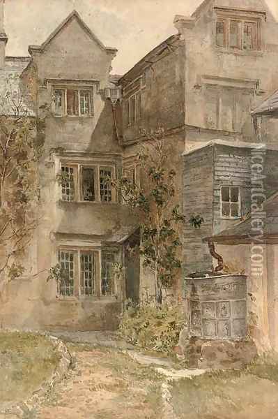 Bovey House, Beer, Devon Oil Painting - Henry Sheppard Dale