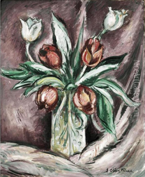 Bouquet De Tulipes Oil Painting - Emile-Othon Friesz