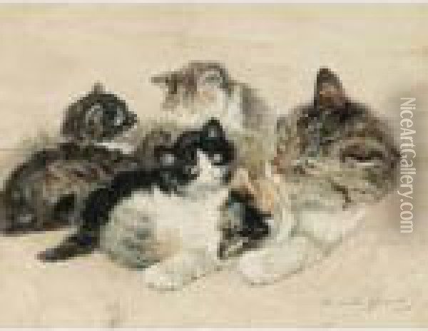 The Favourite Oil Painting - Henriette Ronner-Knip