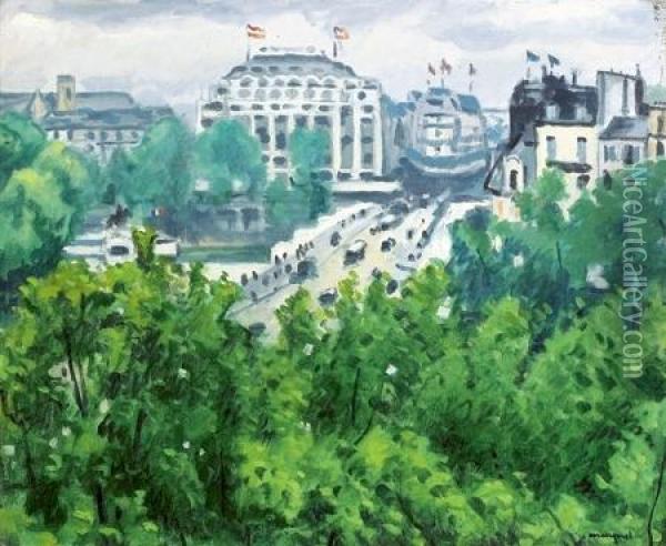 Le Pont-neuf Et La Samaritaine Oil Painting - Albert Marquet