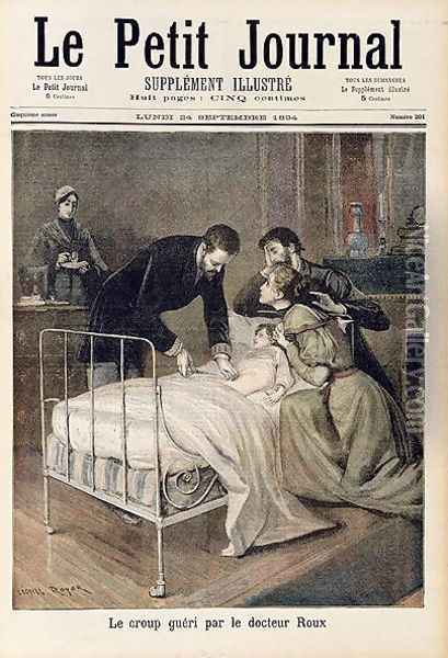 The Croup Cured by Doctor Roux, illustration from Le Petit Journal, 24th September 1894 Oil Painting - Royer, Lionel