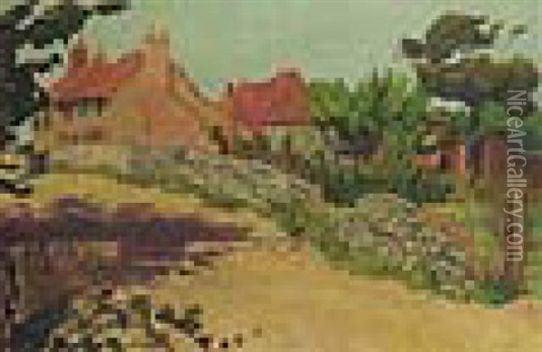 Goulds Farm, Luppitt Oil Painting - Robert Polhill Bevan
