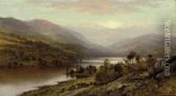 Thirlmere, Cumberland Oil Painting - Alfred Augustus Glendening