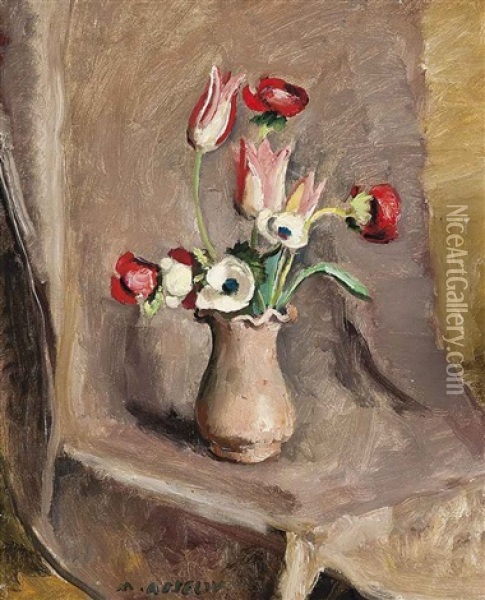 Tulipes Et Anemones Oil Painting - Maurice Asselin