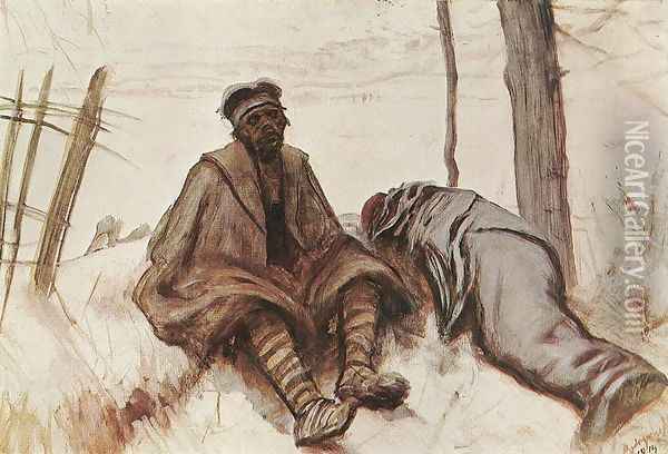 In Serbia 1914 Oil Painting - Laszlo Mednyanszky