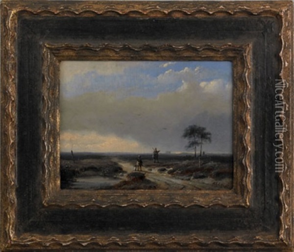 Winter Hunt Scene Oil Painting - Andreas Schelfhout