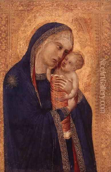 Virgin and Child Oil Painting - Pietro Lorenzetti
