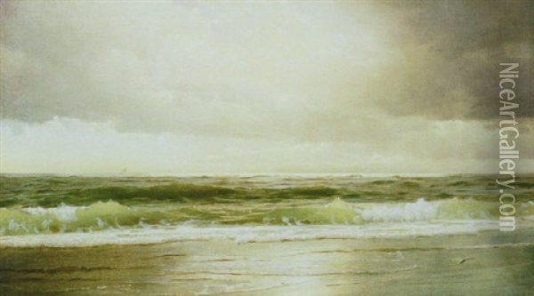 A New Jersey Beach Oil Painting - William Trost Richards