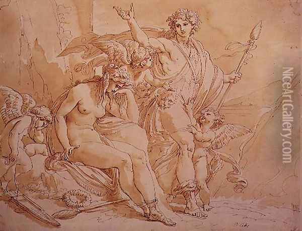 Bacchus and Ariadne, 1780 Oil Painting - Giuseppe Cades