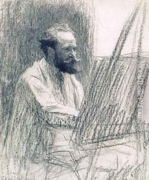 Portrait of Edouard Manet 1832-83 Oil Painting - Leon Augustin Lhermitte