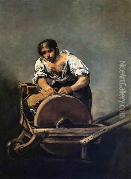 Knife Grinder 2 Oil Painting - Francisco De Goya y Lucientes