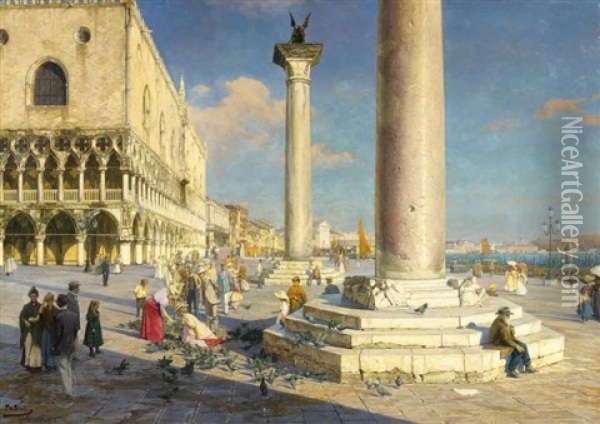 Nachmittag In Venedig Oil Painting - Theodor Groll