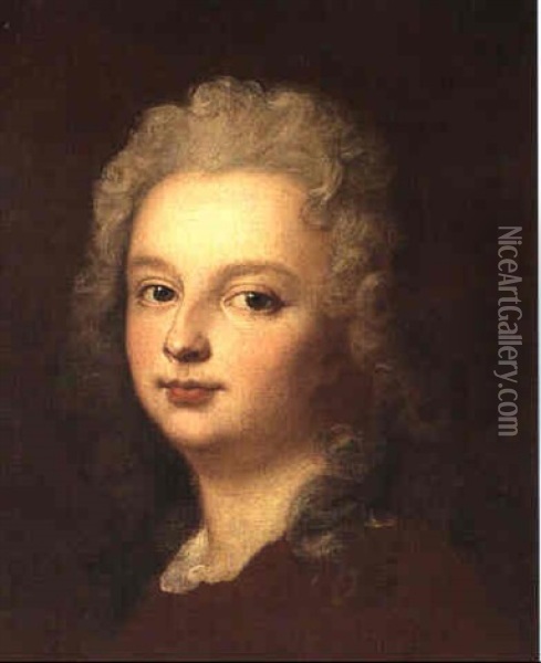 Portrait Of A Young Boy, Possibly Louis Xv Oil Painting - Nicolas de Largilliere