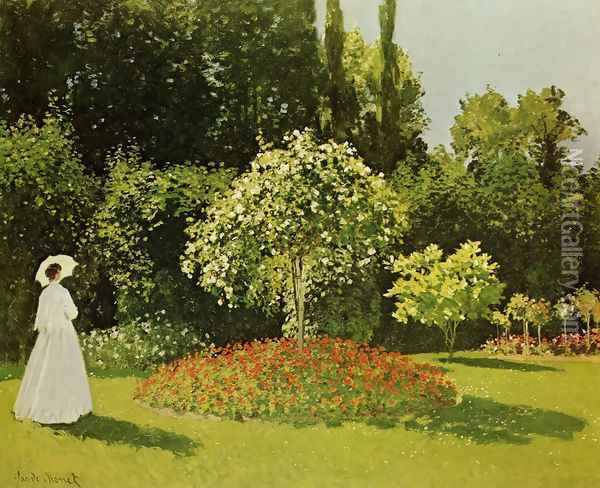 Lady In A Garden, 1867 Oil Painting - Claude Oscar Monet