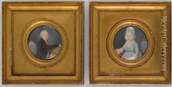 Sara Und Nicolas Reber-passavant (pair) Oil Painting - Jean Baptiste Soyer