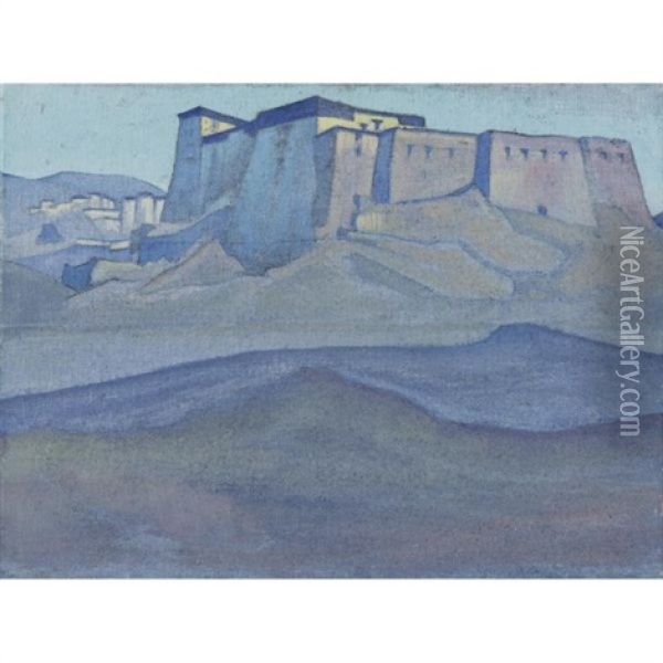 Dzong Oil Painting - Nikolai Konstantinovich Roerich