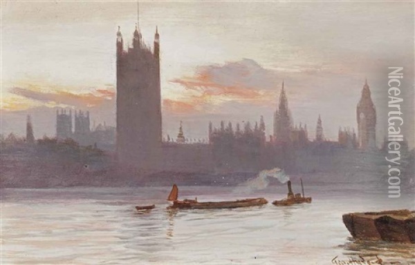 Westminster, London Oil Painting - George Hyde Pownall