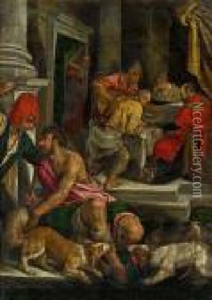 Lazarus Und Der Reiche Prasser Oil Painting - Jacopo Bassano (Jacopo da Ponte)