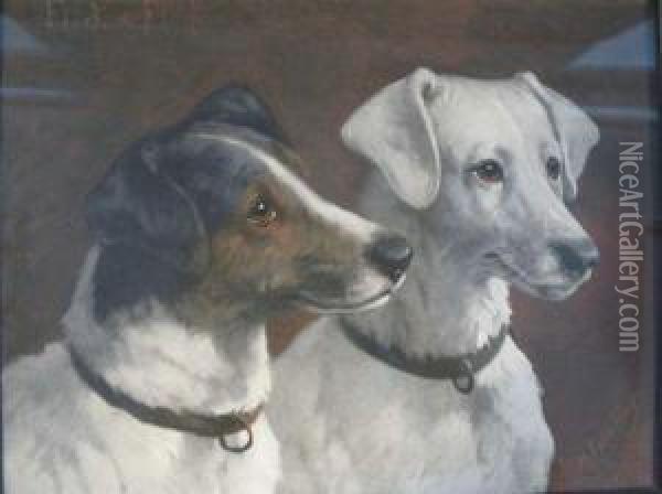 Hunde: Flick Und Flock Oil Painting - Heinrich Sperling