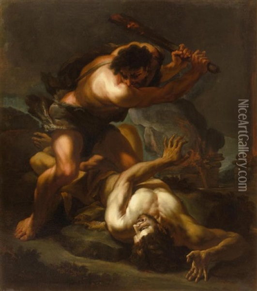 Cain And Abel Oil Painting - Paolo Pagani