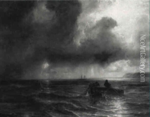 Thunder Storm Oil Painting - Baron Jean Antoine Theodore Gudin