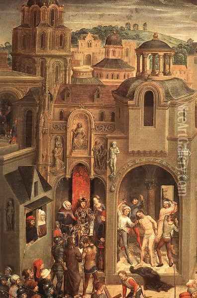 Scenes from the Passion of Christ (detail) Oil Painting - Hans Memling