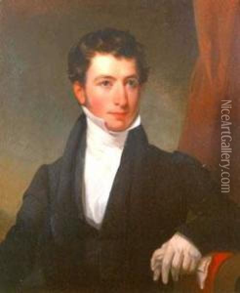 Portrait Of Robert J. Arundel Oil Painting - Jacob Eichholtz