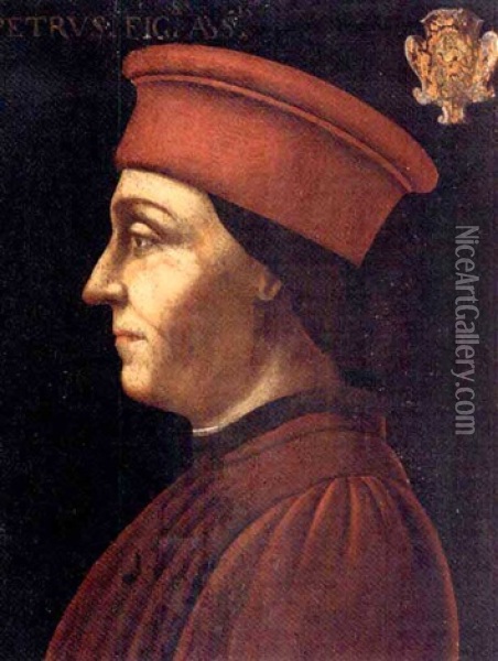 Portrait Of A Gentleman In A Red Cap Oil Painting - Piero della Francesca
