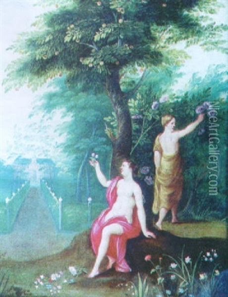 Adam Et Eve Oil Painting - Pieter van Bloemen