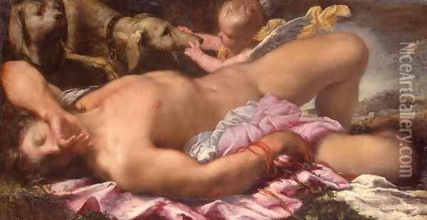 Sleeping Endymion Oil Painting - Pietro Liberi
