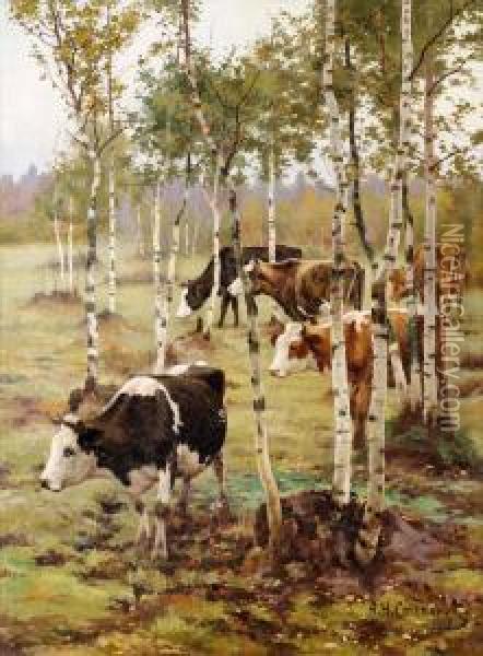 Signed And Dated 1908 Oil Painting - Aleksandr Nikolaev. Stepanov