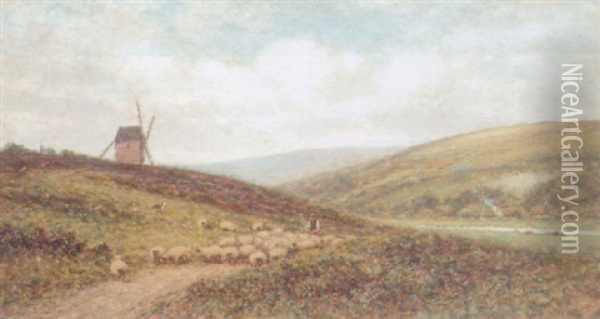The Sussex Downs Oil Painting - Alfred Augustus Glendening Sr.