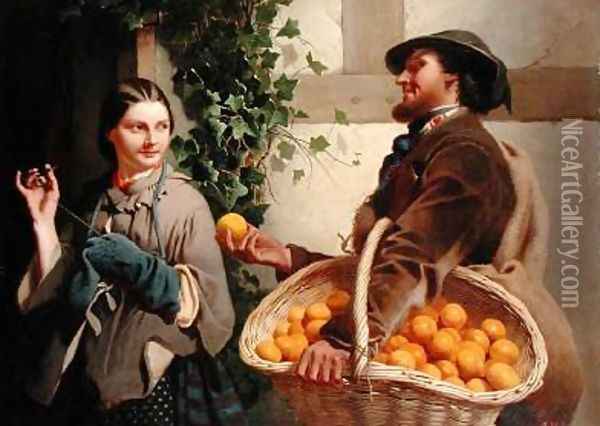 The Orange Seller Oil Painting - William Edward Millner
